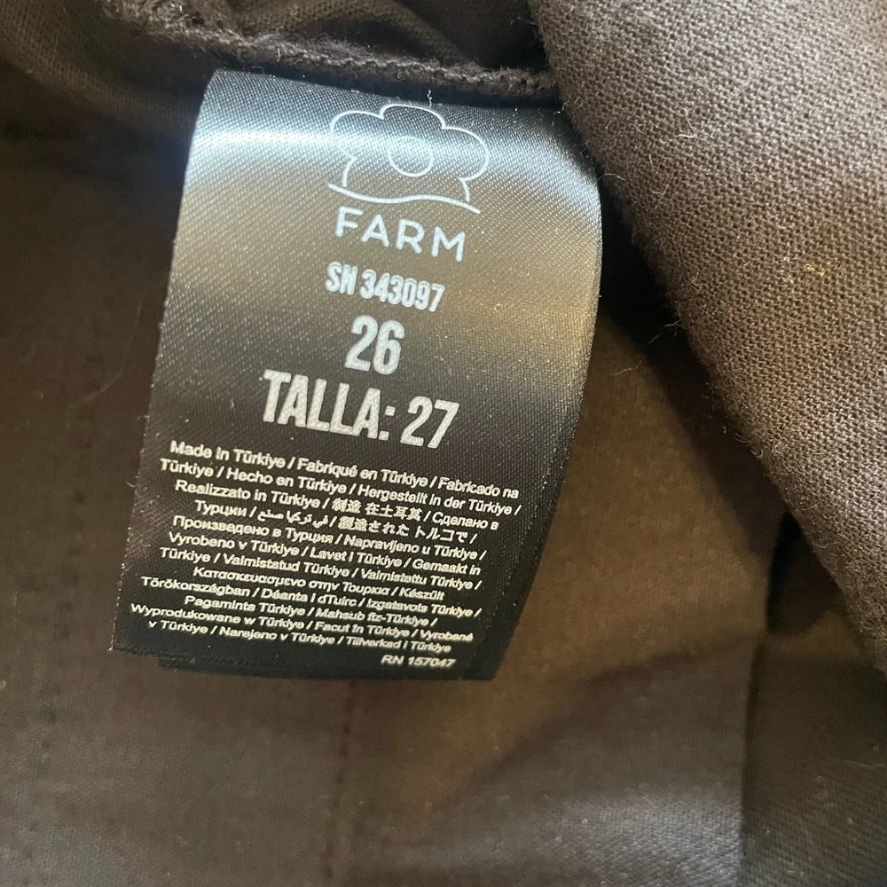 Farm Rio Black Twill Belted Wide Pants - Picture 7 of 9